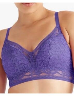 knix Purple Lace Wireless Bralette